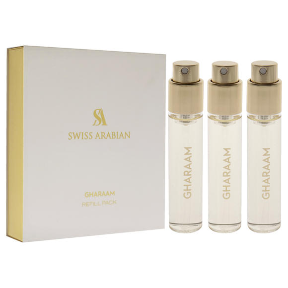 Gharaam by Swiss Arabian Unisex - 3 Pc Mini Gift Set 3 x 1oz EDP Spray (Refill) - Picture 3 of 5